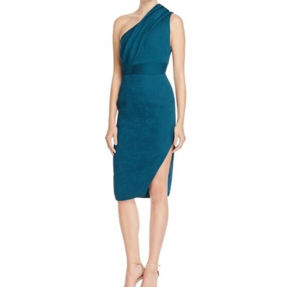 Elliatt Emerald Green 1 Shoulder Dress US SIZE 8 - Picture 1 of 4
